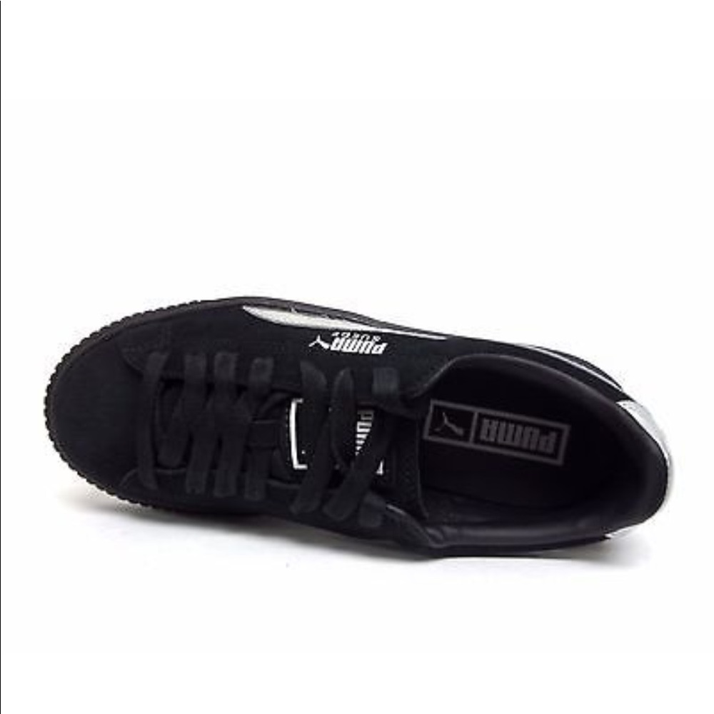 Puma Suede Black & Holographic Platform Sneaker - Picture 5 of 8
